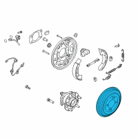 OEM 2021 Hyundai Venue Drum-Rear Brake Diagram - 58411-3X000