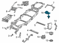 OEM Jeep Wagoneer SPARE TIRE CARRIER Diagram - 68425476AA