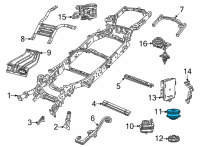 OEM 2022 Jeep Wagoneer ISOLATOR-Body Hold Down Diagram - 68403971AB