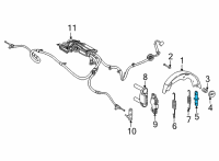 OEM 2022 Toyota Mirai Park Brake Shoes Adjuster Diagram - 47405-32010