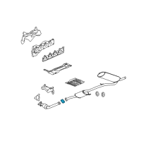 OEM Saturn Vue Converter & Pipe Gasket Diagram - 25849161