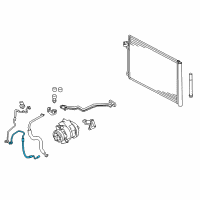 OEM BMW X5 Pressure Hose, Compressor-Condenser Diagram - 64-50-9-222-723