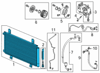 OEM 2022 Honda Civic W-CONDENSER ASSY Diagram - 80100-T21-A02