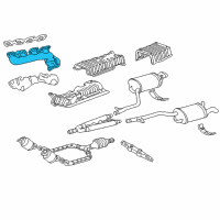 OEM 2003 Lexus GS430 Exhaust Manifold Sub-Assembly, Right Diagram - 17104-50160