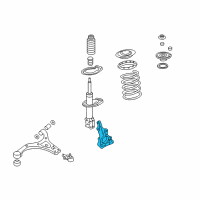 OEM 2008 Hyundai Entourage Knuckle-Front Axle, LH Diagram - 51715-4D000