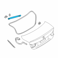 OEM 2015 BMW 435i Gas Pressurized Spring For Trunk Lid Diagram - 51-24-7-295-205