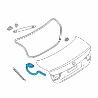 OEM 2015 BMW 328i xDrive Right Trunk Lid Hinge Diagram - 41-00-7-420-784