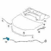 OEM Honda Ridgeline LOCK ASSY-, HOOD Diagram - 74120-T6Z-A01