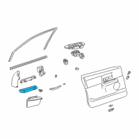 OEM 2005 Lincoln Town Car Armrest Diagram - 3W1Z-5424140-AAD