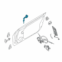 OEM 2013 Nissan 370Z Cylinder Set-Door Lock, LH Diagram - H0601-1EA0A