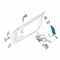 OEM 2016 Nissan 370Z Front Door Outside Handle Assembly, Left Diagram - 80607-1EA0C