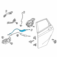 OEM 2018 Honda Fit Cable, Rear Inside H Diagram - 72631-T5R-A01