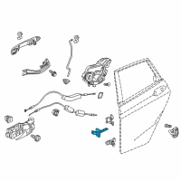 OEM 2016 Honda Fit Checker, Left Rear Door Diagram - 72880-T5R-A02