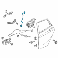 OEM 2018 Honda Fit Rod Set, R. RR. Door Latch Diagram - 72613-T5A-305