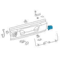 OEM Lexus Tail Gate Lock Assembly, Lower Right Diagram - 69380-60071