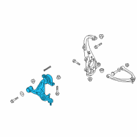 OEM Infiniti M37 Transverse Link Complete, Right Lower Diagram - 54500-1MA0B