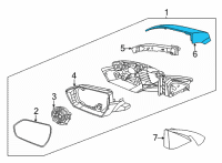 OEM Hyundai Elantra Scalp-O/S RR View Mirror, Lh Diagram - 87616-AB000