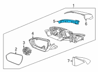 OEM 2021 Hyundai Elantra Lamp Assembly-Outside Mirror, RH Diagram - 87624-AB000