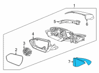 OEM 2021 Hyundai Elantra Cover Assembly-FR Dr QDRNT INR, LH Diagram - 87650-AB000-4X