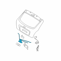 OEM 2011 Hyundai Accent Tail Gate Latch Assembly Diagram - 81230-1E210