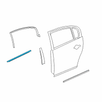 OEM 2006 Buick Lucerne Belt Weatherstrip Diagram - 15913533