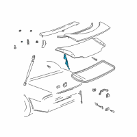 OEM 1997 Pontiac Firebird Hinge Asm-Rear Compartment Lid Diagram - 10257986