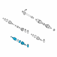 OEM 2016 Hyundai Santa Fe Joint Kit-Front Axle Differential Side RH Diagram - 49582-2W080