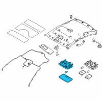 OEM 2012 Hyundai Accent Room Lamp Assembly Diagram - 92870-1R000-8M