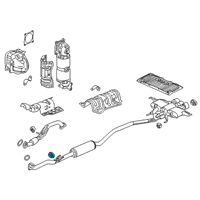 OEM 2015 Honda Civic Rubber, Exhuast Mounting Diagram - 18215-TR7-A01