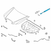 OEM Kia LIFTER-Hood RH Diagram - 811713F500