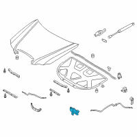 OEM Kia Amanti Hood Latch Assembly Diagram - 811303F500