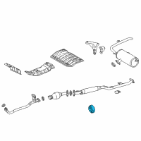OEM 2022 Lexus NX250 Support, Exhaust Pipe Diagram - 17565-0S011