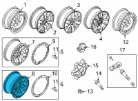 OEM 2022 Ford Bronco WHEEL ASY Diagram - N2DZ-1007-CA