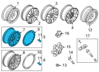 OEM 2022 Ford Bronco WHEEL ASY Diagram - M2DZ-1007-U