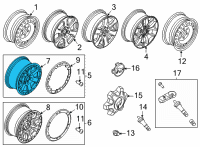 OEM 2022 Ford Bronco WHEEL ASY Diagram - N2DZ-1007-EA