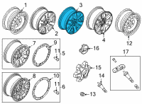 OEM 2022 Ford Bronco WHEEL ASY Diagram - M2DZ-1007-P