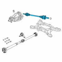 OEM 2021 Dodge Challenger Rear Left Driver Axle Shaft Assembly Diagram - 53010749AA