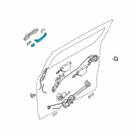 OEM Nissan Quest Front Door Outside Handle Assembly, Right Diagram - 80606-5Z055