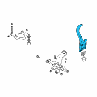 OEM 2001 Hyundai XG300 Knuckle-Front Axle, LH Diagram - 51715-38100