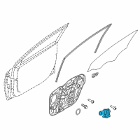 OEM 2019 Hyundai Elantra Motor Assembly-Front Power Window, LH Diagram - 82450-F2000