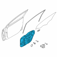 OEM 2017 Hyundai Elantra Front Left-Hand Door Module Panel Assembly Diagram - 82471-F3030
