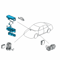 OEM 2000 Honda Accord Box Assembly, Relay Diagram - 38250-S84-A22