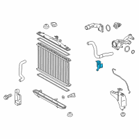 OEM Lexus Clamp, Radiator Pipe Diagram - 16587-0P010