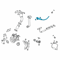 OEM Cadillac Water Return Tube Diagram - 12621876