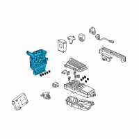 OEM 2008 Acura TL Box Assembly, Fuse Diagram - 38200-SEP-A11