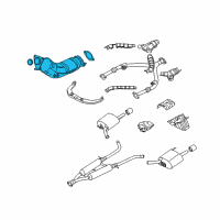 OEM Infiniti G25 Three Way Catalytic Converter Diagram - B08B2-1VW0B