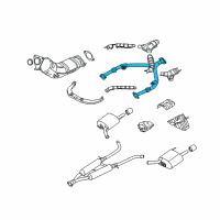 OEM 2011 Infiniti G37 Front Exhaust Tube Assembly Diagram - 20020-JK00B