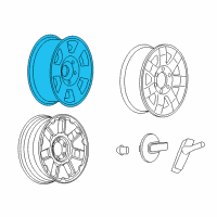 OEM 2007 Hummer H3 Wheel Rim-16X7.5 Aluminum Chrome *Chrome Diagram - 9595907