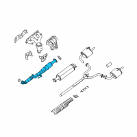 OEM 2008 Nissan Altima Exhaust Tube Assembly, Front Diagram - 20010-JA80A