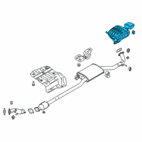 OEM 2019 Hyundai Santa Fe Rear Muffler Assembly Diagram - 28710-S2300